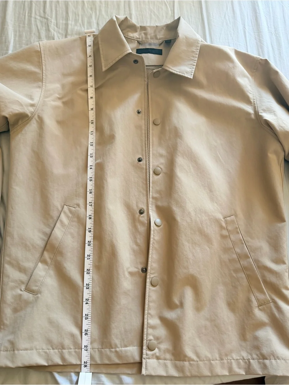 Men's Lightweight Uniqlo Coach Jacket - Beige - Picture 8 of 10